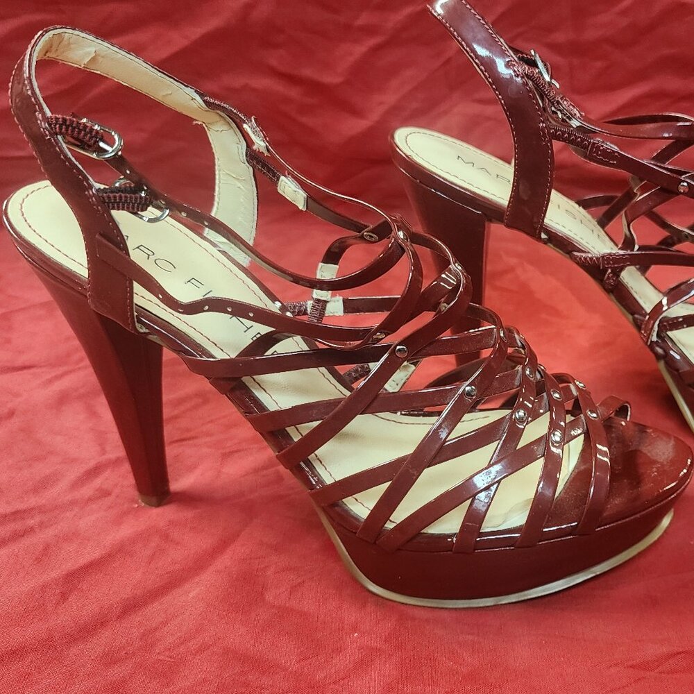 Marc Fisher Red Sandal Platform Heels 8.5
